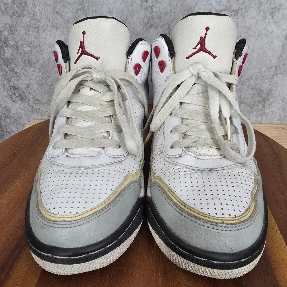 Jordan C-Series Basketball‎ Shoes Mens 9 White Red Sneakers Casual 428835-101